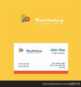 Gear setting logo Design with business card template. Elegant corporate identity. - Vector