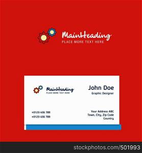 Gear setting logo Design with business card template. Elegant corporate identity. - Vector