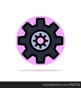 Gear, Setting, Motivation Abstract Circle Background Flat color Icon