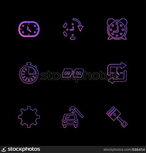 gear , setting , stopwatch , Watch , time , clock , alaram , day , timers , icon, vector, design, flat, collection, style, creative, icons , setting , gear ,