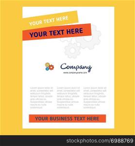 Gear setting Title Page Design for Company profile ,annual report, presentations, leaflet, Brochure Vector Background