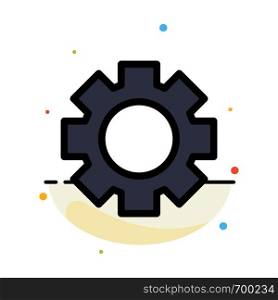 Gear, Setting, Wheel Abstract Flat Color Icon Template