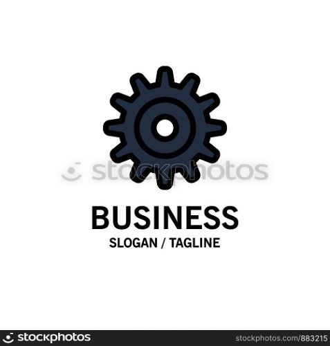 Gear, Setting, Wheel Business Logo Template. Flat Color
