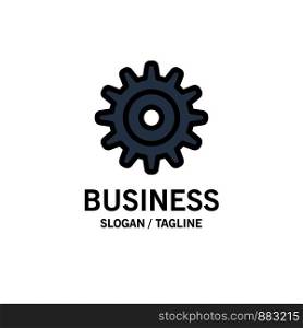 Gear, Setting, Wheel Business Logo Template. Flat Color