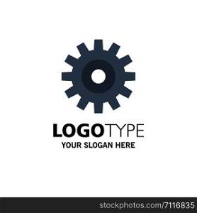 Gear, Setting, Wheel, Cogs Business Logo Template. Flat Color