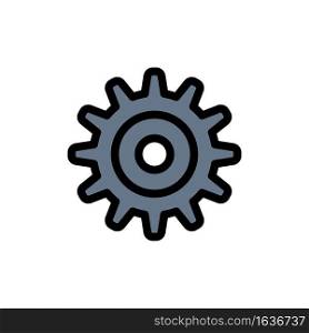 Gear, Setting, Wheel  Flat Color Icon. Vector icon banner Template