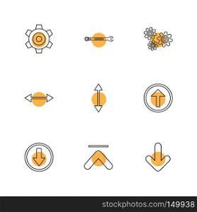 gear , setting , wrench ,arrows , directions , left , right , pointer , download , upload , up , down , play , pause , foword , rewind , icon, vector, design,  flat,  collection, style, creative,  icons