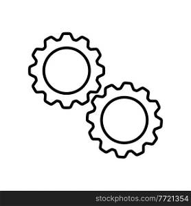 Gear Settings thin line symbol, cogwheel Icon. Innovation logo. Vector Illustration EPS10.. Gear Settings thin line symbol, cogwheel Icon. Innovation logo. Vector Illustration EPS10