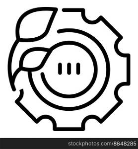 Gear social trust icon outline vector. Company service. Public human. Gear social trust icon outline vector. Company service