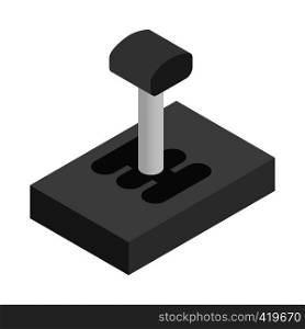 Gear stick isometric 3d icon on a white background. Gear stick isometric 3d icon