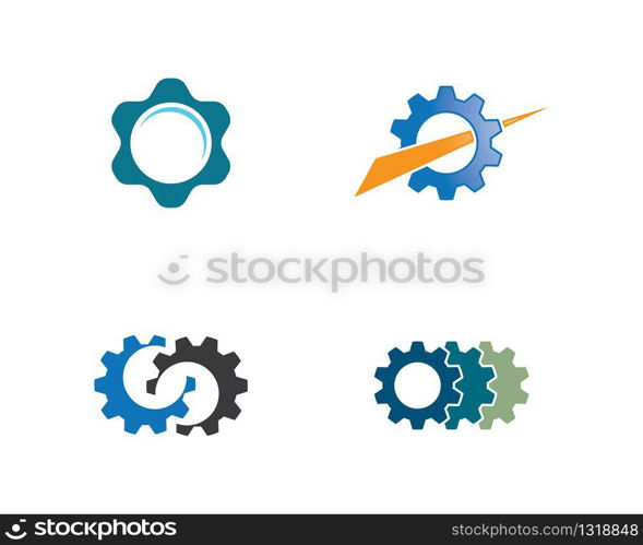 Gear symbol vector icon illustration