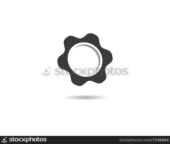 Gear symbol vector icon illustration
