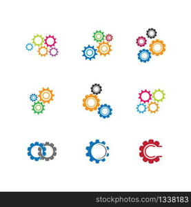 Gear symbol vector icon illustration