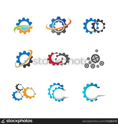 Gear symbol vector icon illustration