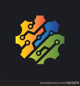 Gear tech logo icon design
