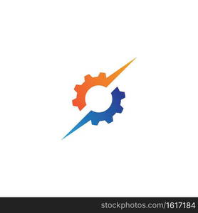 Gear technology logo vector illustration design