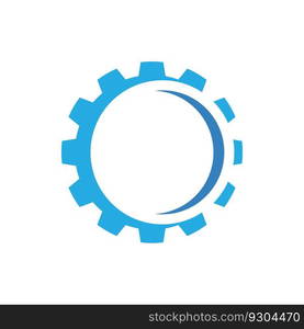 Gear technology logo vector illustration flat design