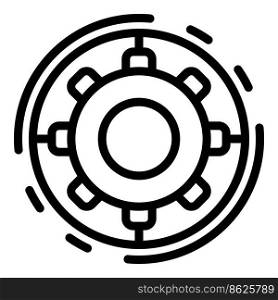 Gear thinking icon outline vector. Skill human. Mind think. Gear thinking icon outline vector. Skill human