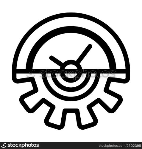 gear time planning process line icon vector. gear time planning process sign. isolated contour symbol black illustration. gear time planning process line icon vector illustration