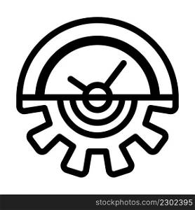 gear time planning process line icon vector. gear time planning process sign. isolated contour symbol black illustration. gear time planning process line icon vector illustration