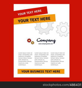 Gear Title Page Design for Company profile ,annual report, presentations, leaflet, Brochure Vector Background