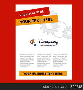 Gear Title Page Design for Company profile ,annual report, presentations, leaflet, Brochure Vector Background