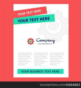 Gear Title Page Design for Company profile ,annual report, presentations, leaflet, Brochure Vector Background