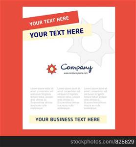 Gear Title Page Design for Company profile ,annual report, presentations, leaflet, Brochure Vector Background