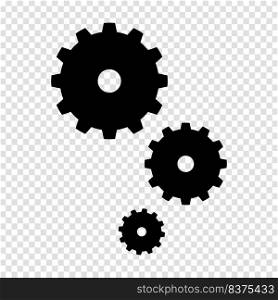 Gear vector icon eps 10. Gears isolated illustration. Vector illustration