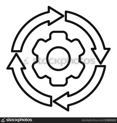 Gear wheel adapt icon outline vector. Skill business. Change personal. Gear wheel adapt icon outline vector. Skill business