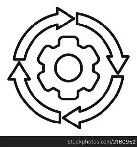 Gear wheel adapt icon outline vector. Skill business. Change personal. Gear wheel adapt icon outline vector. Skill business
