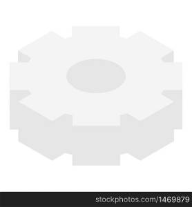 Gear wheel icon. Isometric of gear wheel vector icon for web design isolated on white background. Gear wheel icon, isometric style