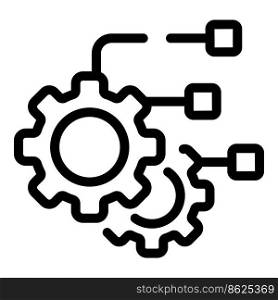 Gear wheel icon outline vector. Business data. Result report. Gear wheel icon outline vector. Business data