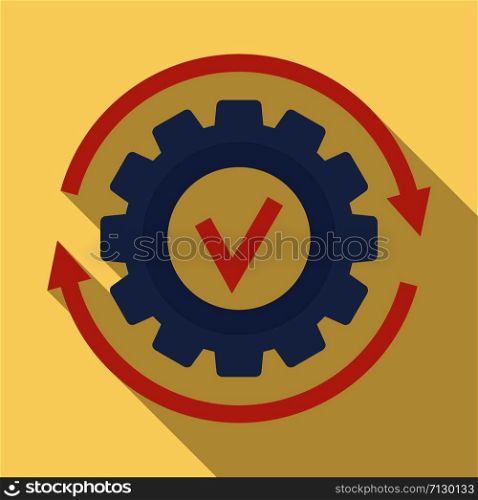 Gear wheel update icon. Flat illustration of gear wheel update vector icon for web design. Gear wheel update icon, flat style