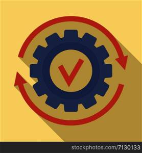 Gear wheel update icon. Flat illustration of gear wheel update vector icon for web design. Gear wheel update icon, flat style