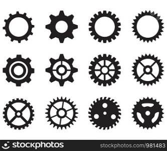 gear wheels icon on white background. flat style. gear icon for your web site design, logo, app, UI. icon cogwheel symbol. gear icons set.