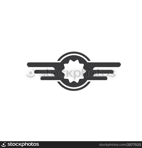 Gear wings Template vector icon illustration design