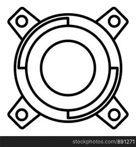 Gearbox releaser icon. Outline gearbox releaser vector icon for web design isolated on white background. Gearbox releaser icon, outline style