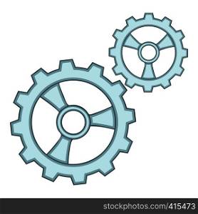 Gears icon. Cartoon illustration of gears vector icon for web. Gears icon, cartoon style