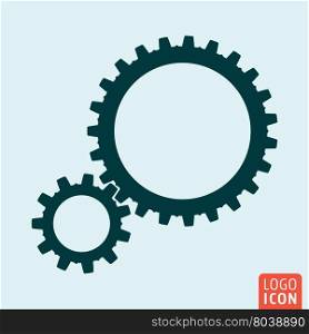 Gears icon isolated. Gears icon isolated. Teamwork symbol. Vector illustration