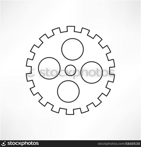 gears isolated object , technical, mechanical illustration