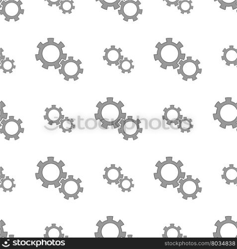 Gears Isolated on White Background. Seamless Gears Pattern. Seamless Gears Pattern