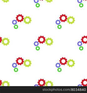 Gears Isolated on White Background. Seamless Gears Pattern. Seamless Gears Pattern
