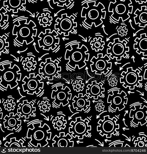Gears seamless pattern. Vector background. Vector seamless pattern for children, fabrics, clothes, wallpaper, nursery Hand drawing. Gears seamless pattern. Vector background. Vector seamless pattern for children, fabrics, clothes, wallpaper, nursery. Hand drawing,