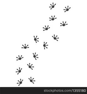 gecko footprint vector illustration design template