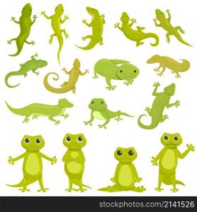 Gecko icon cartoon vector. Chameleon animal. Amphibian lizard. Gecko icon cartoon vector. Chameleon animal