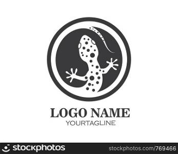 Gecko logo vector icon illustration template