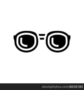 geek glasses frame glyph icon vector. geek glasses frame sign. isolated symbol illustration. geek glasses frame glyph icon vector illustration
