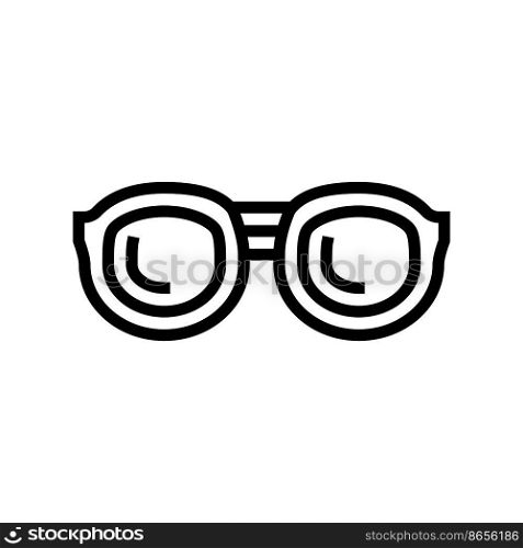 geek glasses frame line icon vector. geek glasses frame sign. isolated contour symbol black illustration. geek glasses frame line icon vector illustration