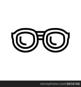 geek glasses frame line icon vector. geek glasses frame sign. isolated contour symbol black illustration. geek glasses frame line icon vector illustration